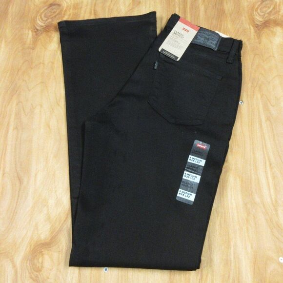 LEVI'S Classic Bootcut Jeans Womens 6 (28x32) Mid Rise Black Stretch Denim 2 NWT - Picture 5 of 15